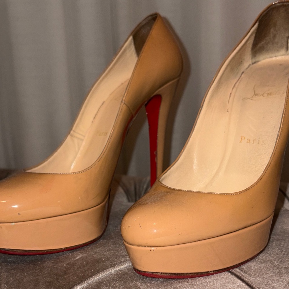 Christian Louboutin Beige Platform Heels